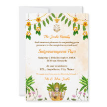 Cartão de Convite Satyanarayan Swamy Katha