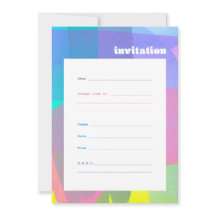 Cartão de convite simples para Camadas Pintadas