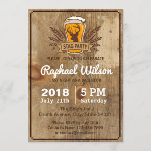 Cartão de Cool Beer & Stag Bachelor Party
