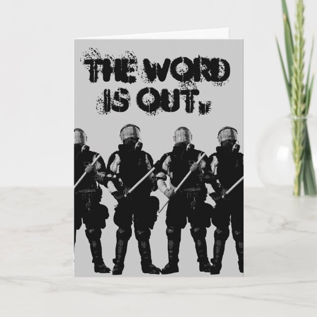 Cartão de Cop de Riot Personalizável (Frente)