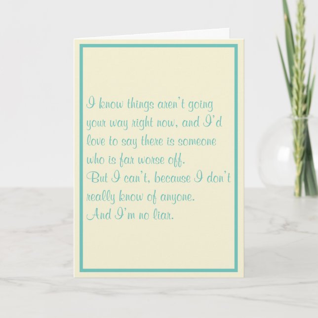 Cartão de cópia Quirky, escuro e distorcido, (Frente)