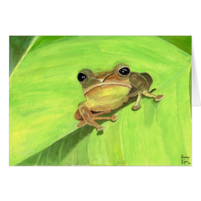 Cartão de Coquí (Frente horizontal)