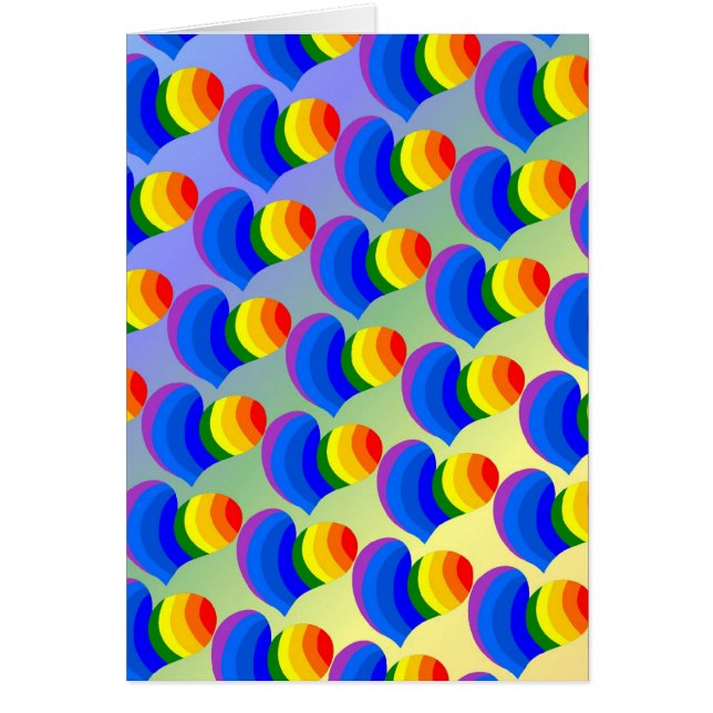 Cartão de Coração Arco-Íris (Frente)