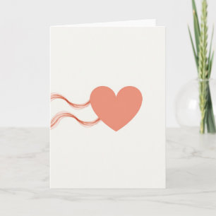 Cartão de Coração de Amor Fluido