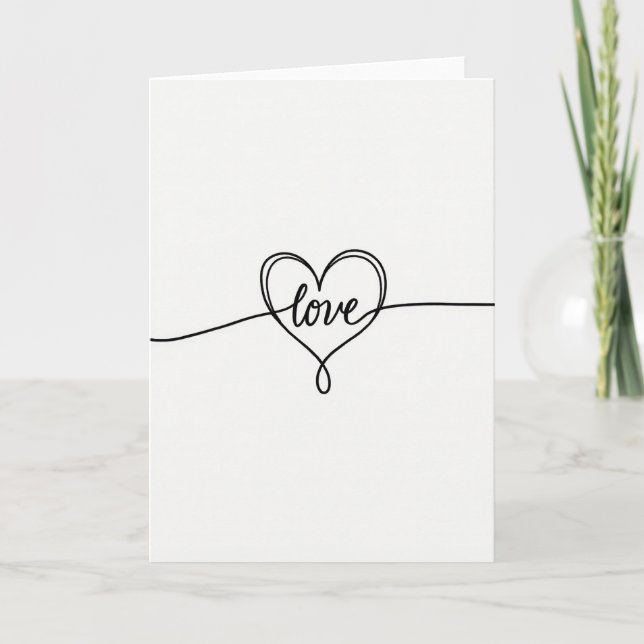 Cartão de Coração de Amor Infinito (Frente)