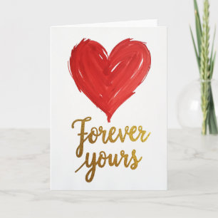 Cartão de Coração de Amor para Sempre