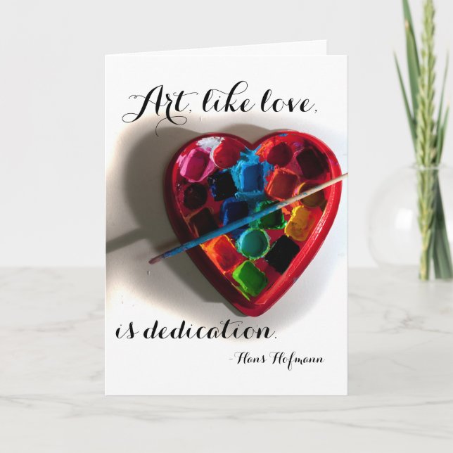 Cartão de coração de arte (Frente)