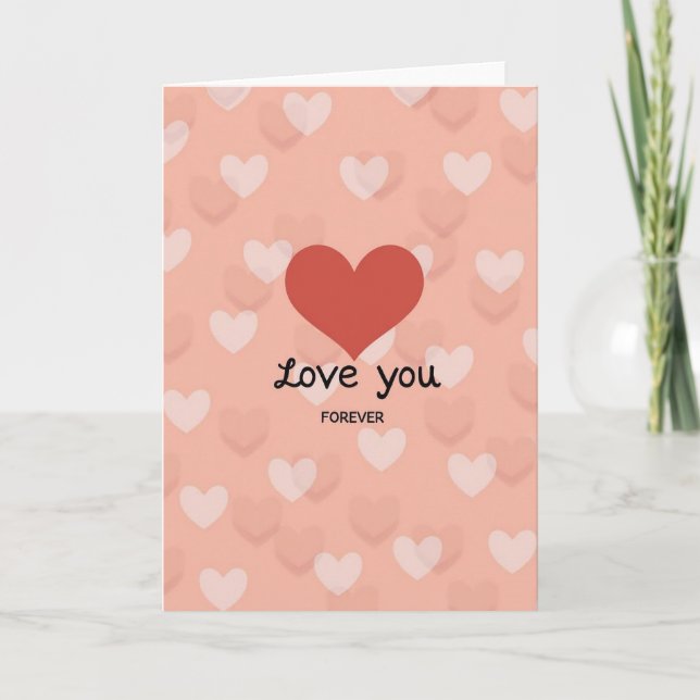Cartão de Corações Amor Eterno (Frente)