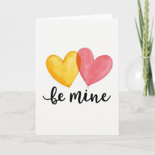 Cartão de Corações Be Mine de Dia dos Namorados