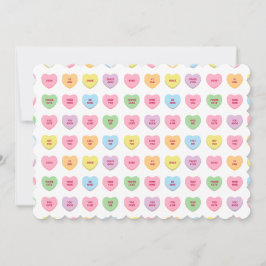 Cartão de corações de conversação personalizada, e