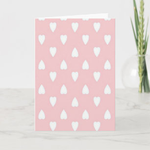 Cartão de Corações Rosa Minimalista