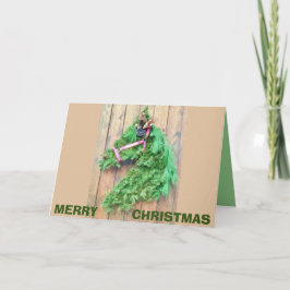 CARTÃO DE COROA DE NATAL PARA CAVALO