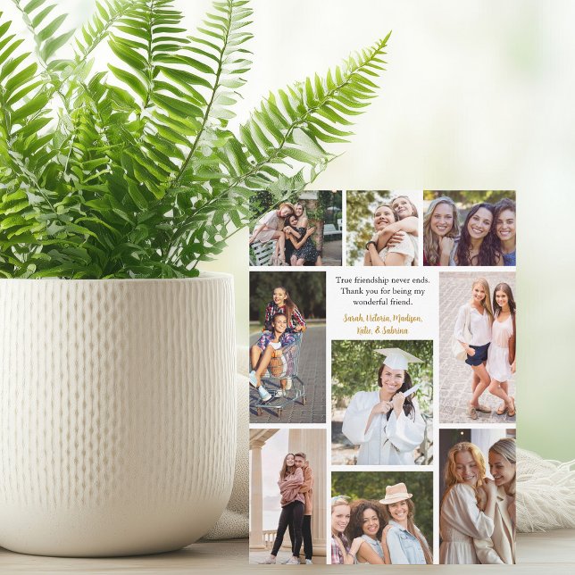 Cartão de Cotação de Amizade de Colagem de Amigos  (Criador carregado)