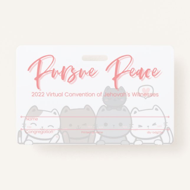 Cartão de Crachá da Convenção JW Keepsasaame | Gat (Frente)