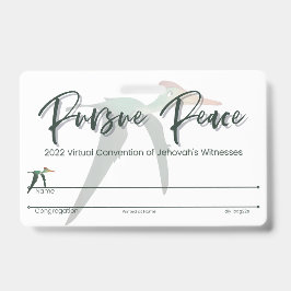 Cartão de Crachá da Convenção JW Keepsasaame | Pte