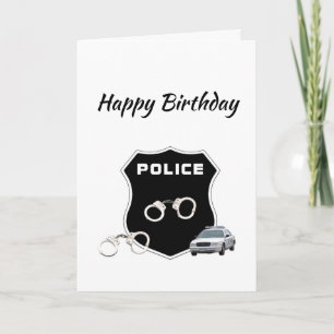 Cartão de Crachá do Crime Policial