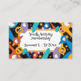 Cartão de Crachá para Camp de Atividade Juvenil