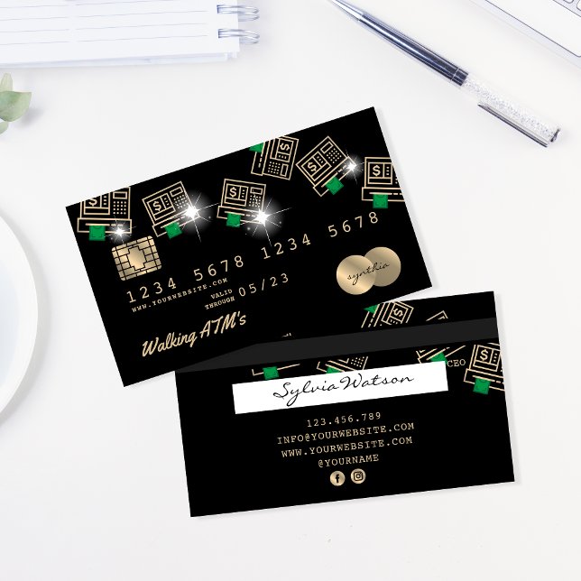 Cartão de Crédito Caixa de Moeda ATM Estilado (Criador carregado)