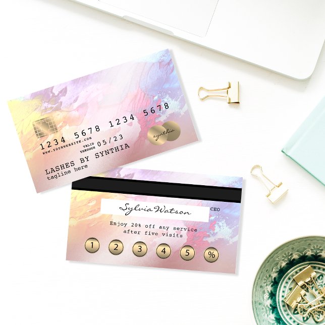 Cartão de crédito Cartão de fidelidade de abstrato (Criador carregado)