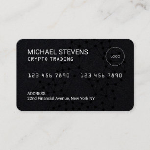 Cartão de crédito criptografado escuro 