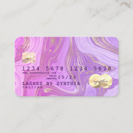 cartão de crédito de mármore violeta violeta paste