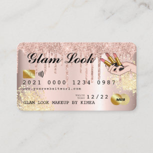 Cartão de Crédito do Artista de Maquiagem de Drive