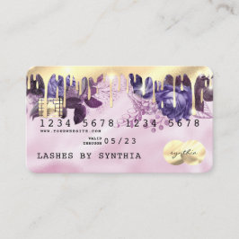 Cartão de Crédito Dourado Rosa Unicorn Extraindo F