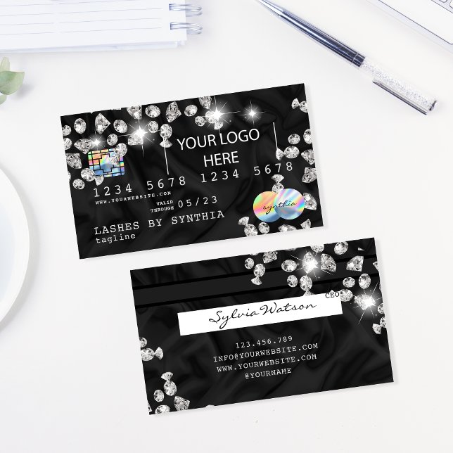 Cartão de crédito holográfico - Ouros estilados ad (Criador carregado)