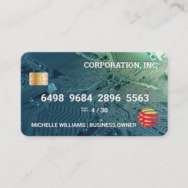 Cartão de Crédito | Microchip Conselho Circuito (Frente)
