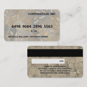 Cartão de Crédito Padrão de Plantas Natureza