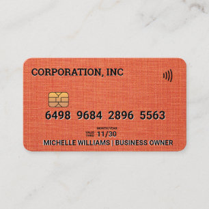 Cartão de Crédito   Tecido Linen