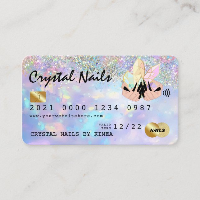Cartão de Crédito Técnico Holográfico Opal Crystal (Frente)