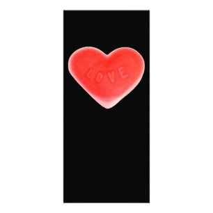 Cartão de cremalheira de coração doce preto