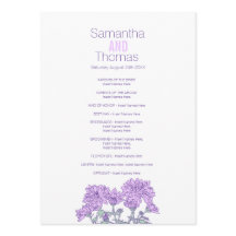 Cartão de cremalheira de programa de casamento rox