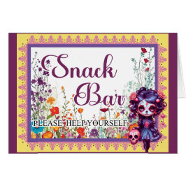 Cartão de Creme de Açúcar Gótico e Gótico