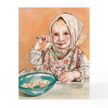 Cartão de criança fofa