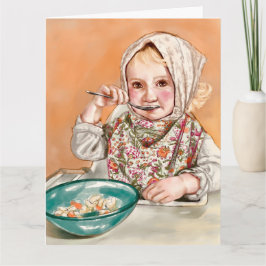 Cartão de criança fofa