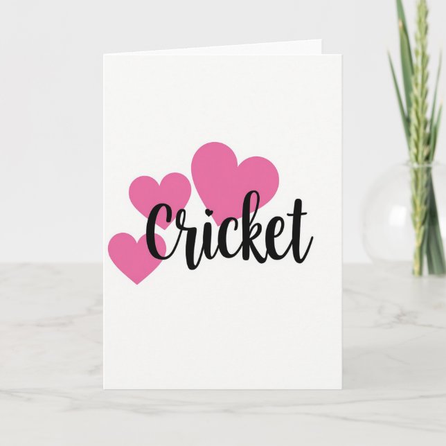 Cartão de Cricket de Sentimento (Frente)
