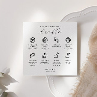 Cartão de Cuidados com Velas Cartão de Agradecimen