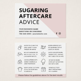 Cartão de cuidados pós-remoção de cabelo com Sugar
