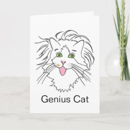 Cartão de cultura Cat Einstein Pop Genius do Dentr
