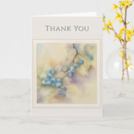 Cartão de Cumprimentos Aquarela Mirtilo — Botânica