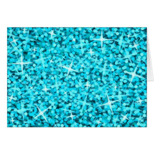 Cartão de cumprimentos azul do Glitz