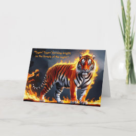 Cartão de Cumprimentos Blake Tyger! Tyger!