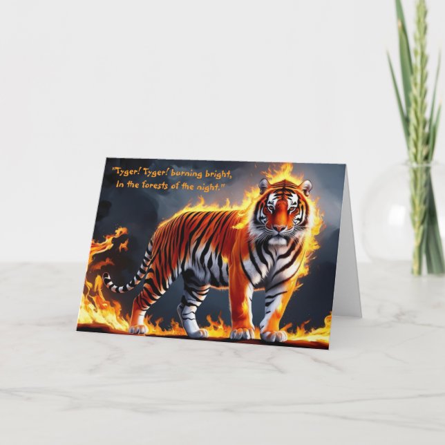 Cartão de Cumprimentos Blake Tyger! Tyger! (Frente)