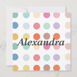 Cartão de Cumprimentos com Padrão de Pontos Multic