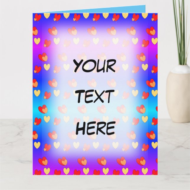 Cartão de Cumprimentos com Texto Personalizado Cor (Frente)
