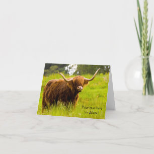Cartão de cumprimentos da Highland Cow