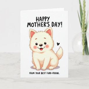 Cartão de Cumprimentos de Amor de Cachorrinho Fofo