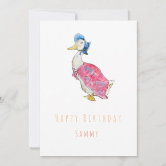 Cartão de cumprimentos de aniversário Duck Happy